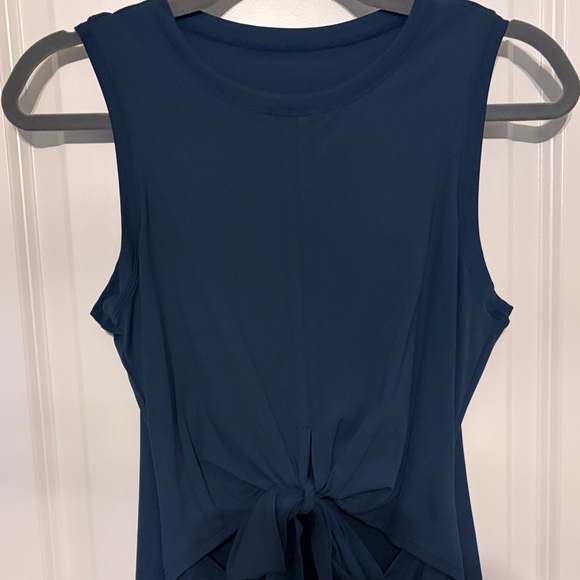 HALARA Navy Blue Tie-Front Mini Dress - Picture 2 of 5